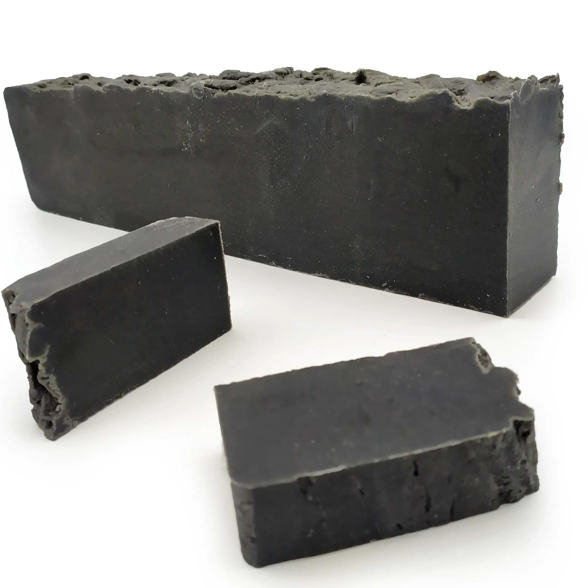 1 Barra Jabón Artesano Carbón Activo (1.2kg) Venta Al Por Mayor - Elimina Espinillas Y Puntos Negros - Piel Grasa Mixta