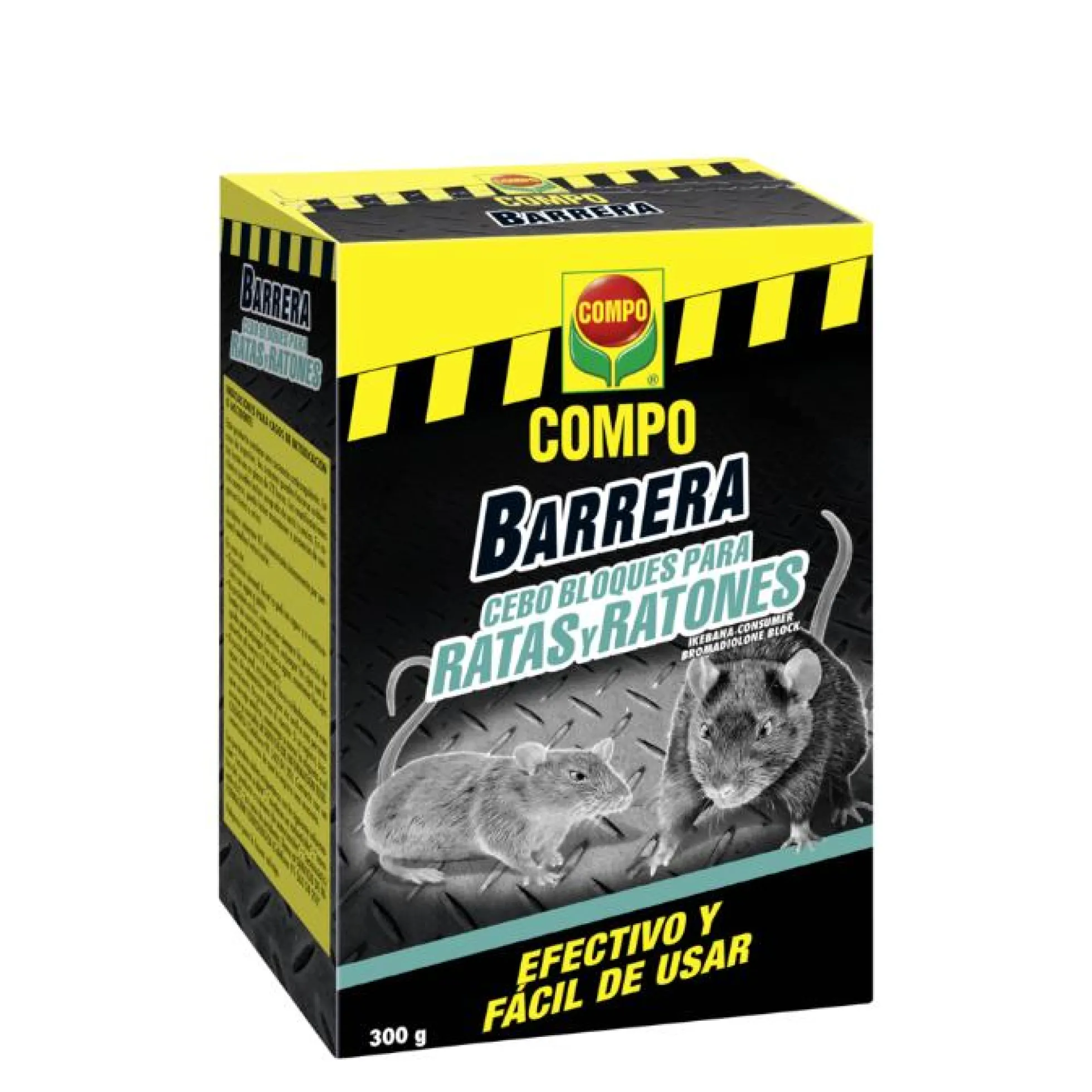 Barrera Raticida COMPO Cebo Bloques Ratas y Ratones 300g