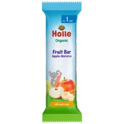 Barrita de frutas ecológicas manzana-plátano bio para Bebés a partir 12 meses Holle 25g