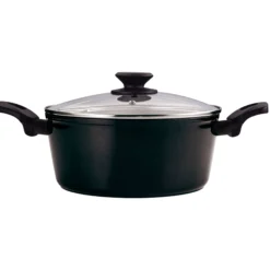 Batería Cocina Inducción 4 Piezas, Antiadherente Sin Pfoa, Aluminio Forjado, Cazuela Sartenes Fagor Vivant 424 Negro