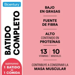 Batido Completo Fresa BICENTURY 436g