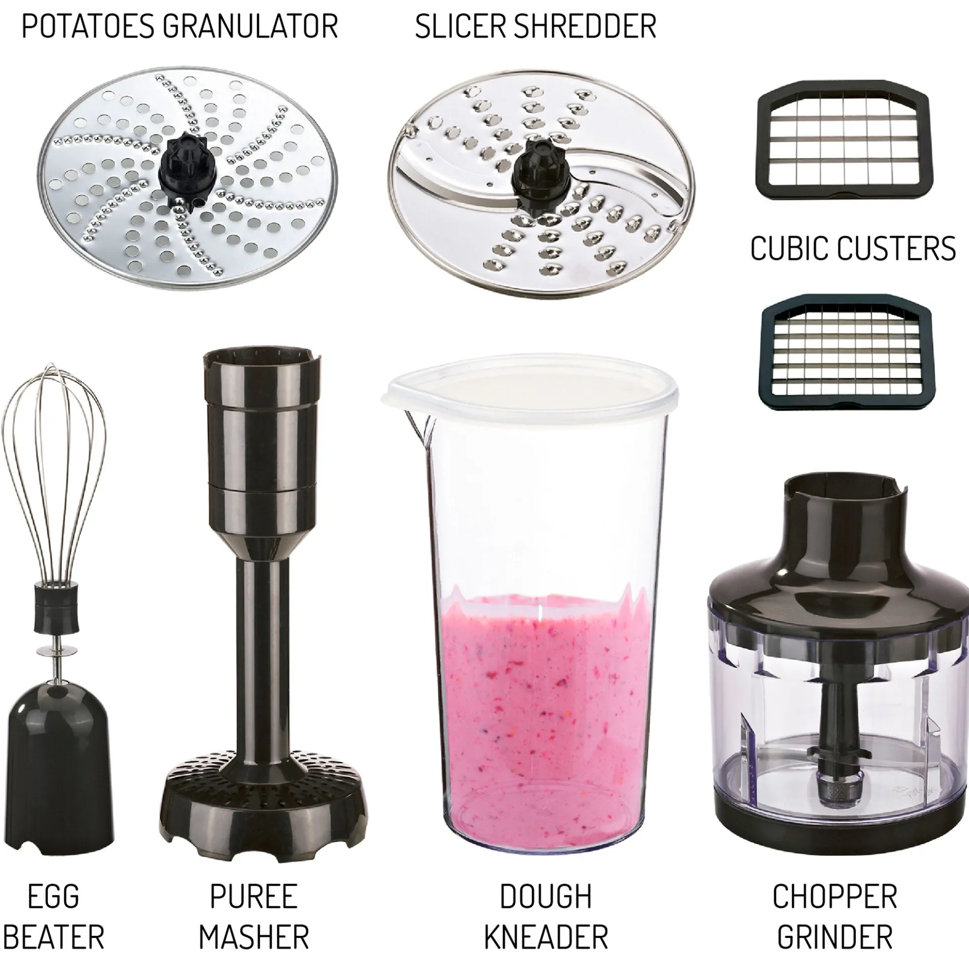 Batidora De Mano Procesador De Alimentos Cocina, Batidora, Picadora, Regulador Velocidad, Turbo Camry Cr4623 1600w
