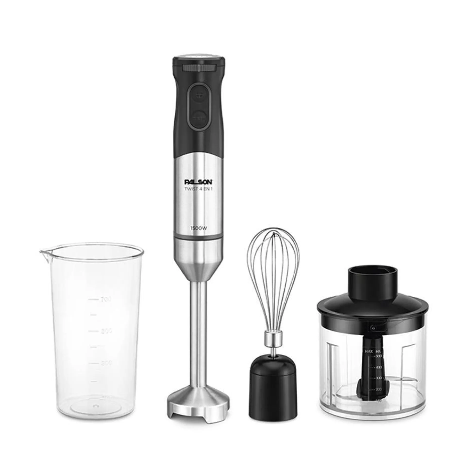 Batidora Pie + Accesorios Inoxidable Twist 1500w