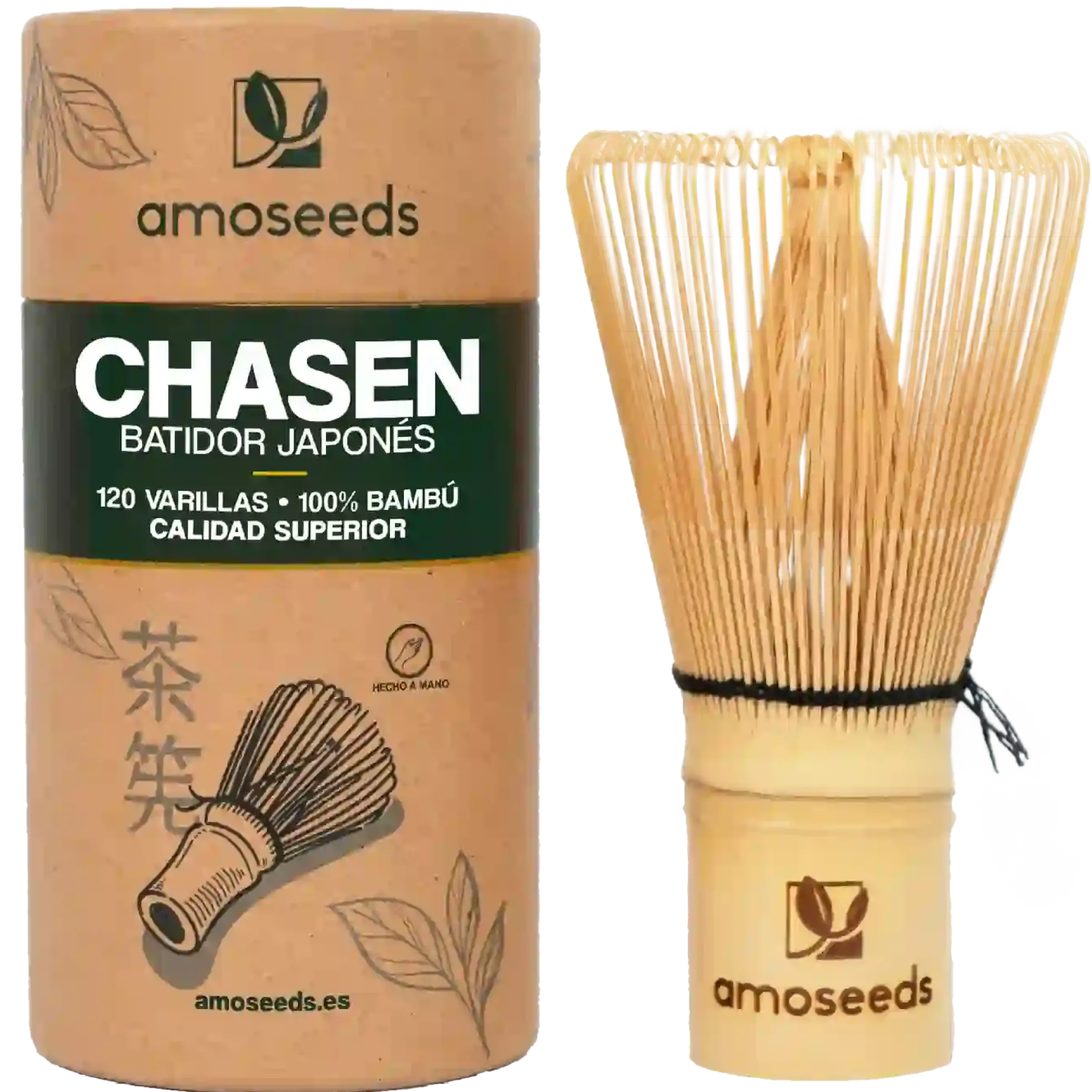 Batidor De Té Matcha De Bambú | Chasen 120 Varillas