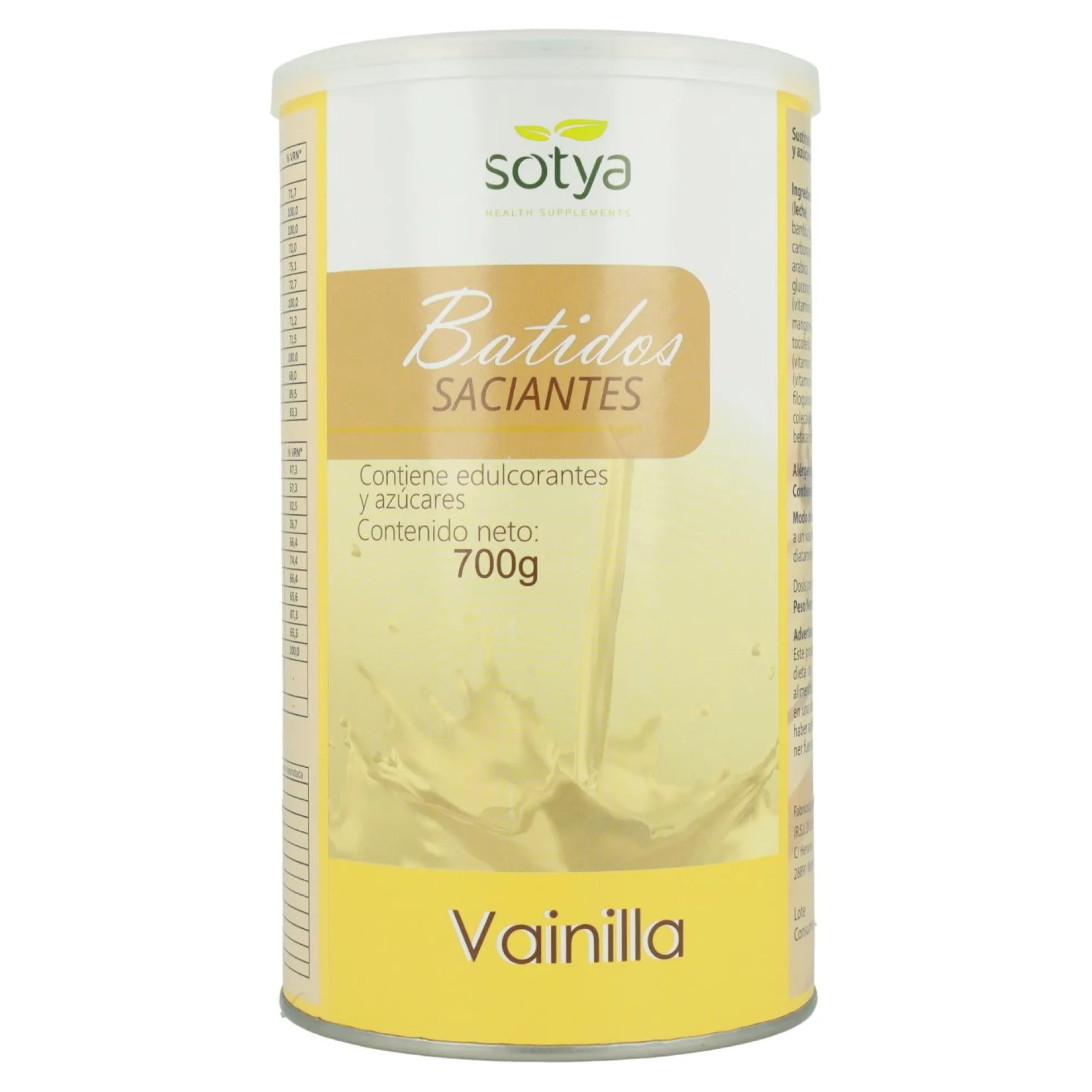 Batido Saciante Vainilla Sotya, 700 g