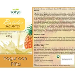 Batido saciante Yogur Piña Sotya 700 g