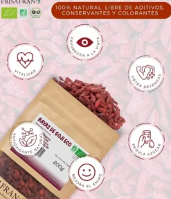 Bayas De Goji Deshidratadas Eco - Calidad Y Sabor | Frisafran 200 G
