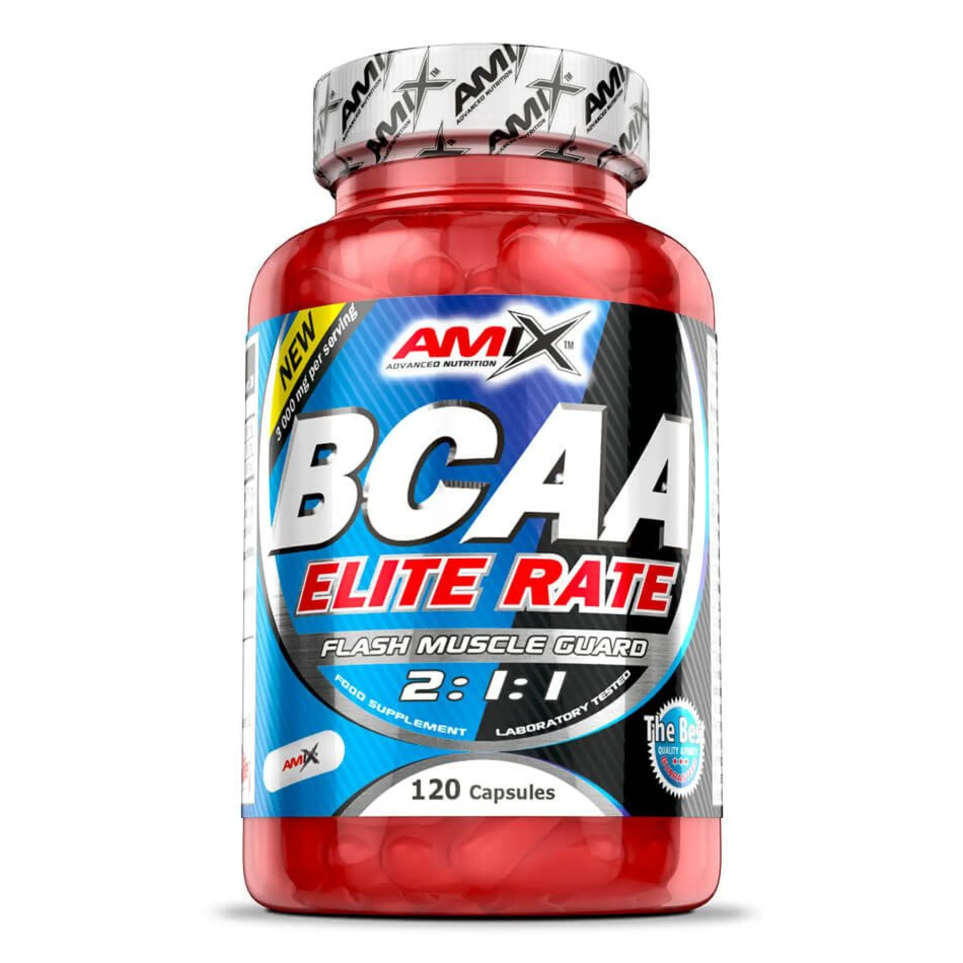 Bcaa Elite Rate 2:1:1 - 120 Cápsulas - Bcaa Ramificados - Amix Nutrition