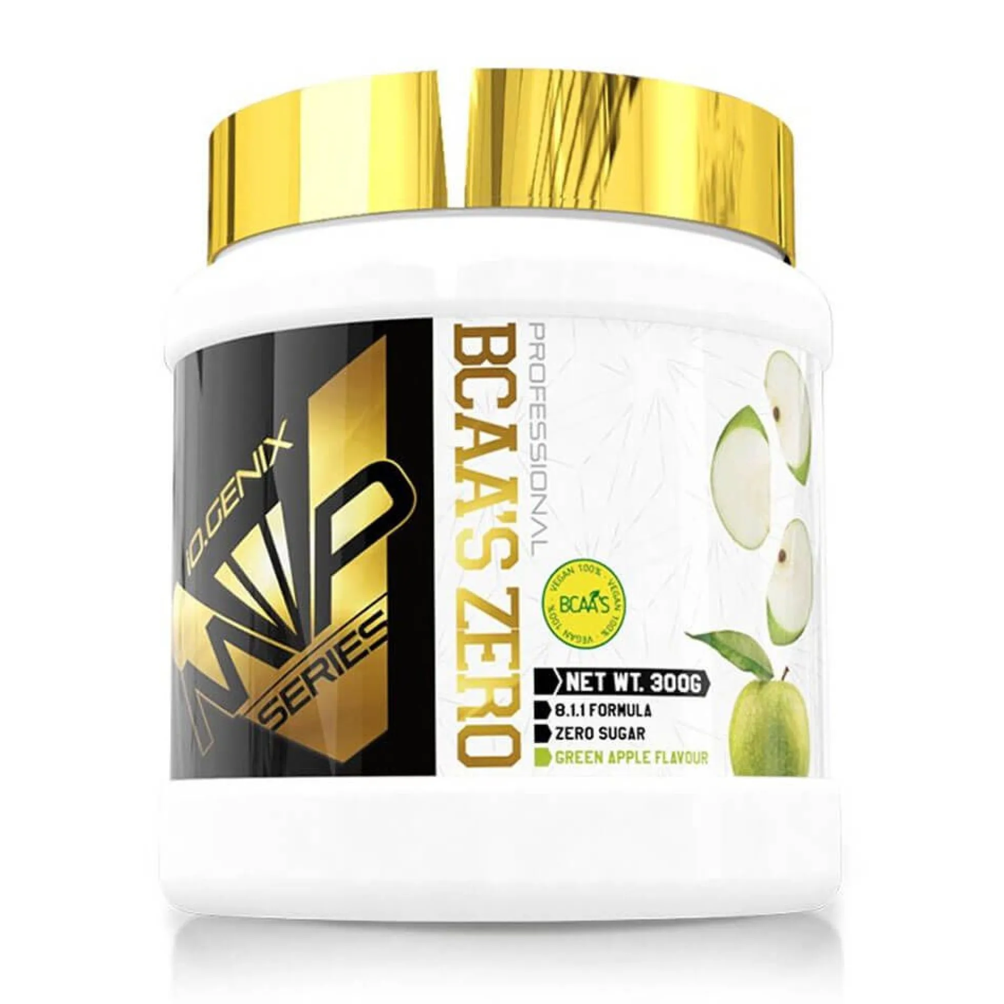 Bcaas Zero 8:1:1 - 300g - Manzana Verde - Bcaa Ramificados - Io.genix