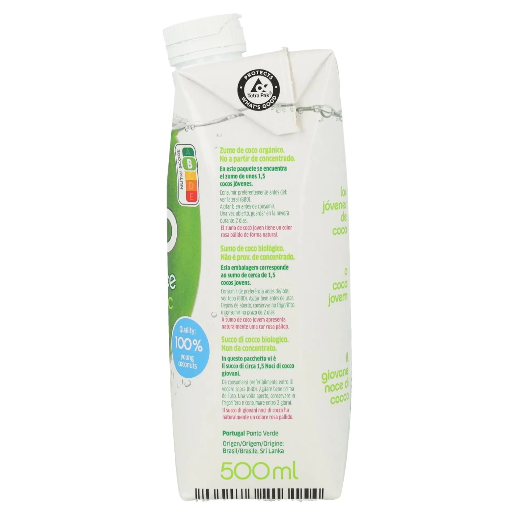 Bebida Agua de Coco Natural Dr. Martins 500 ml
