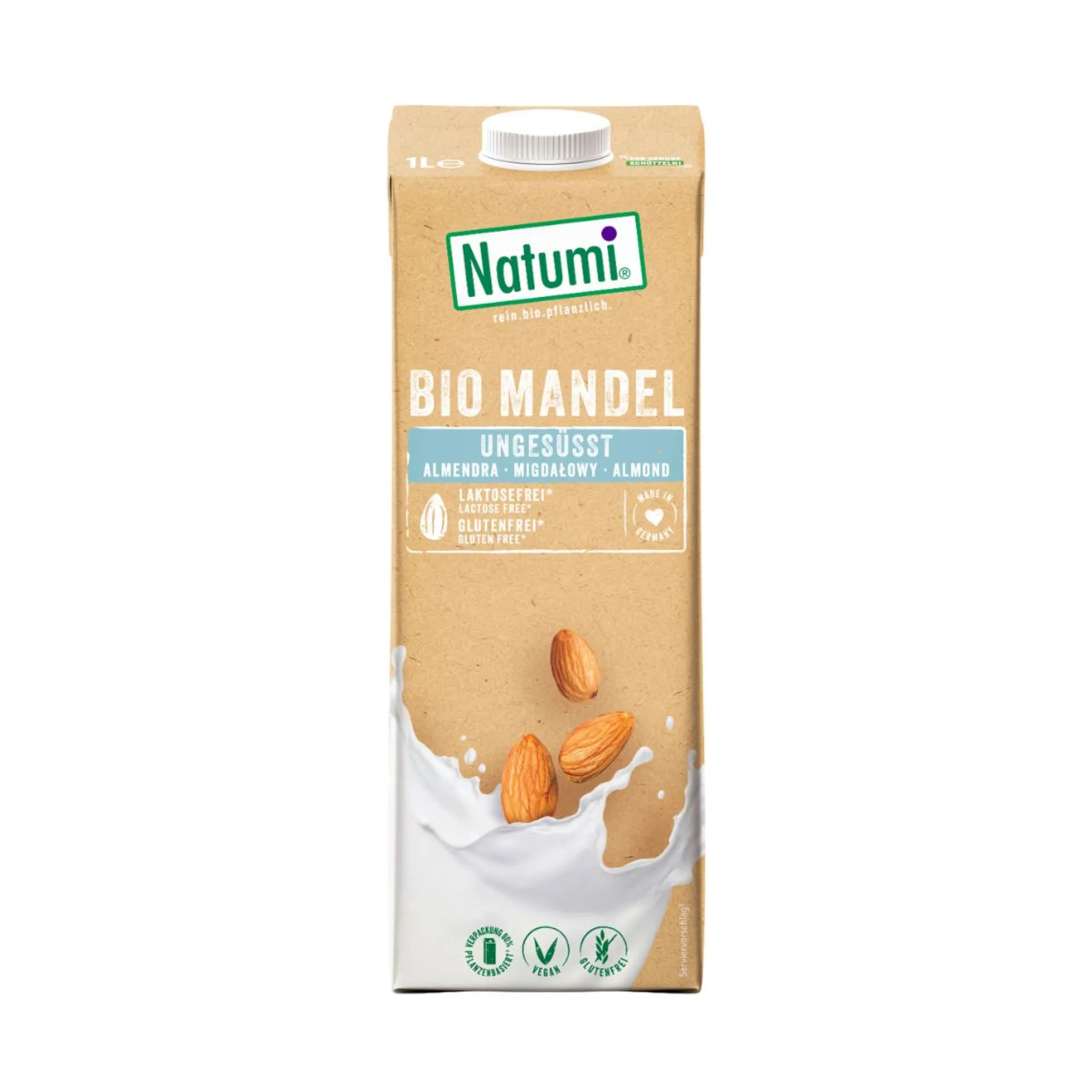 Bebida Almendras sin azúcar Bio Natumi 1 L