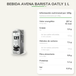 Bebida Avena Barista Oatly 1 L
