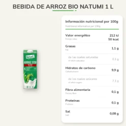 Bebida de Arroz BIO Natumi 1 L