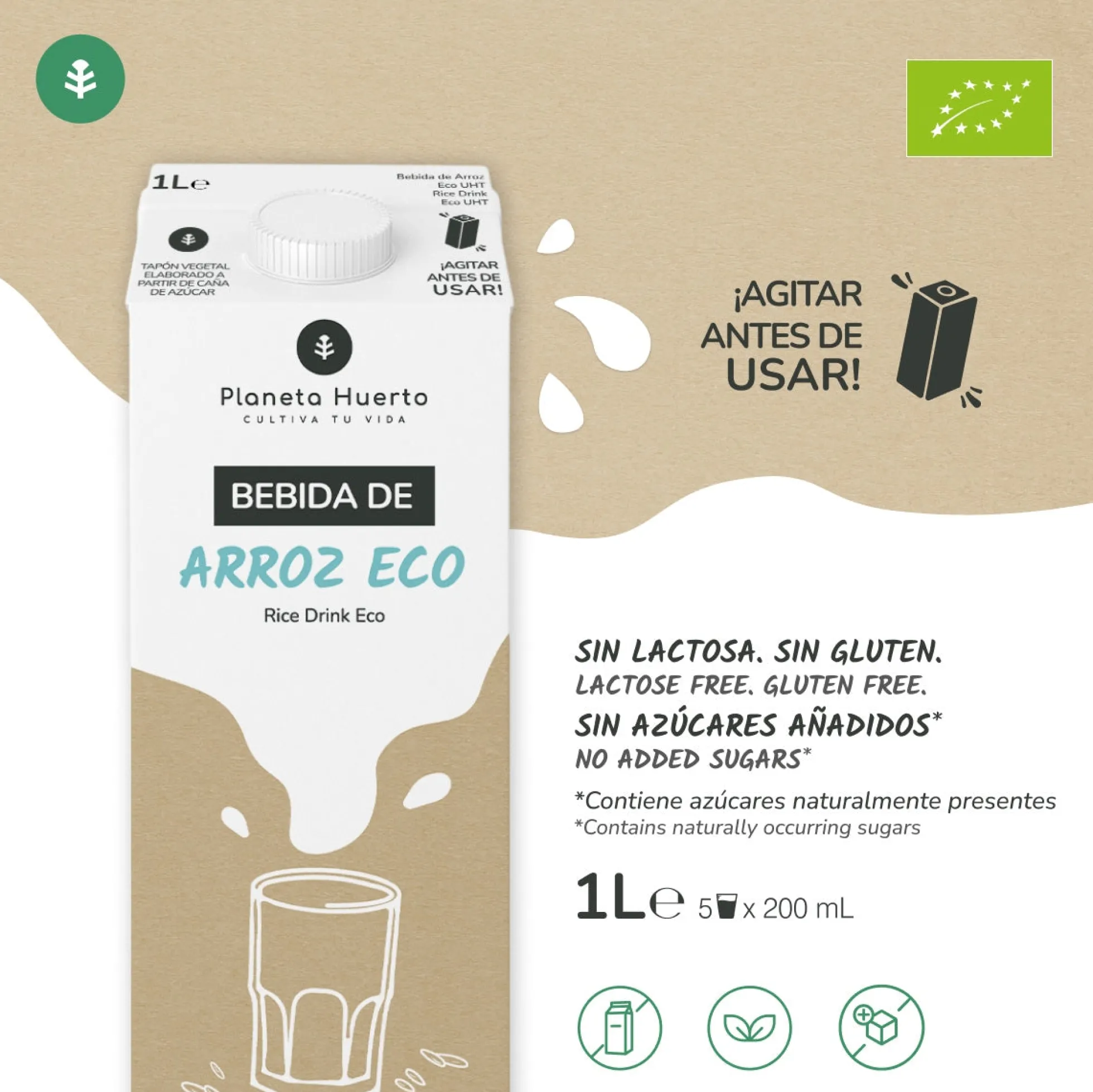 Bebida de Arroz Eco Planeta Huerto 1L