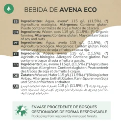 Bebida de Avena ECO Planeta Huerto 1L