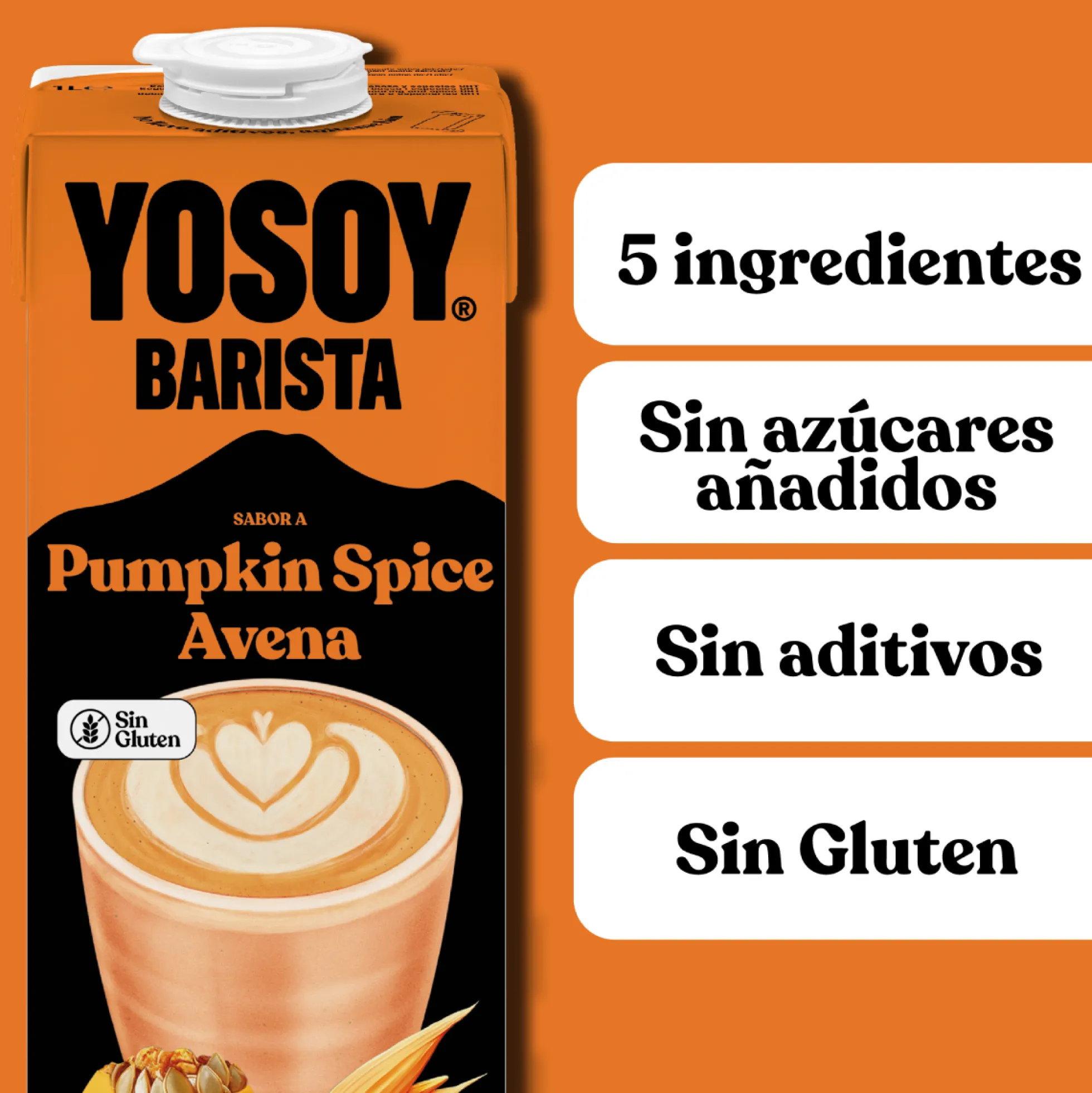 Bebida de Avena Pumpkin Spice Barista YOSOY 1L