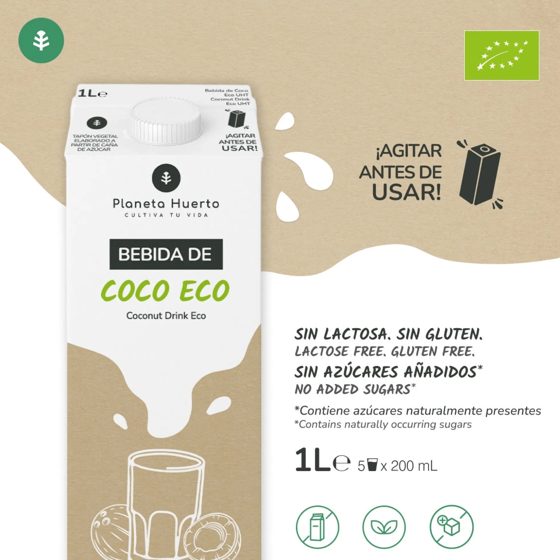 Bebida de Coco Eco Planeta Huerto 1L