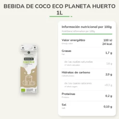 Bebida de Coco Eco Planeta Huerto 1L