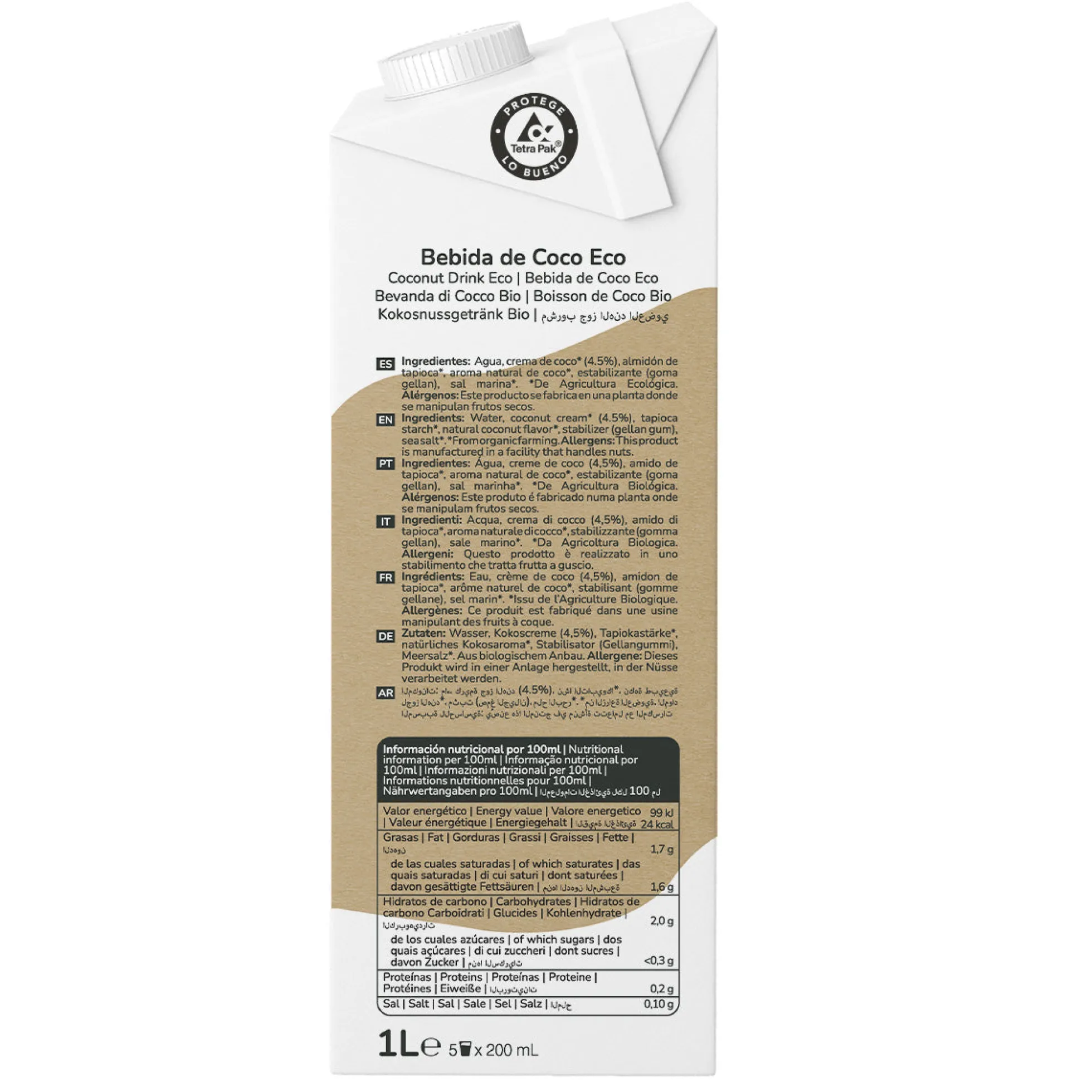 Bebida de Coco Eco Planeta Huerto 1L