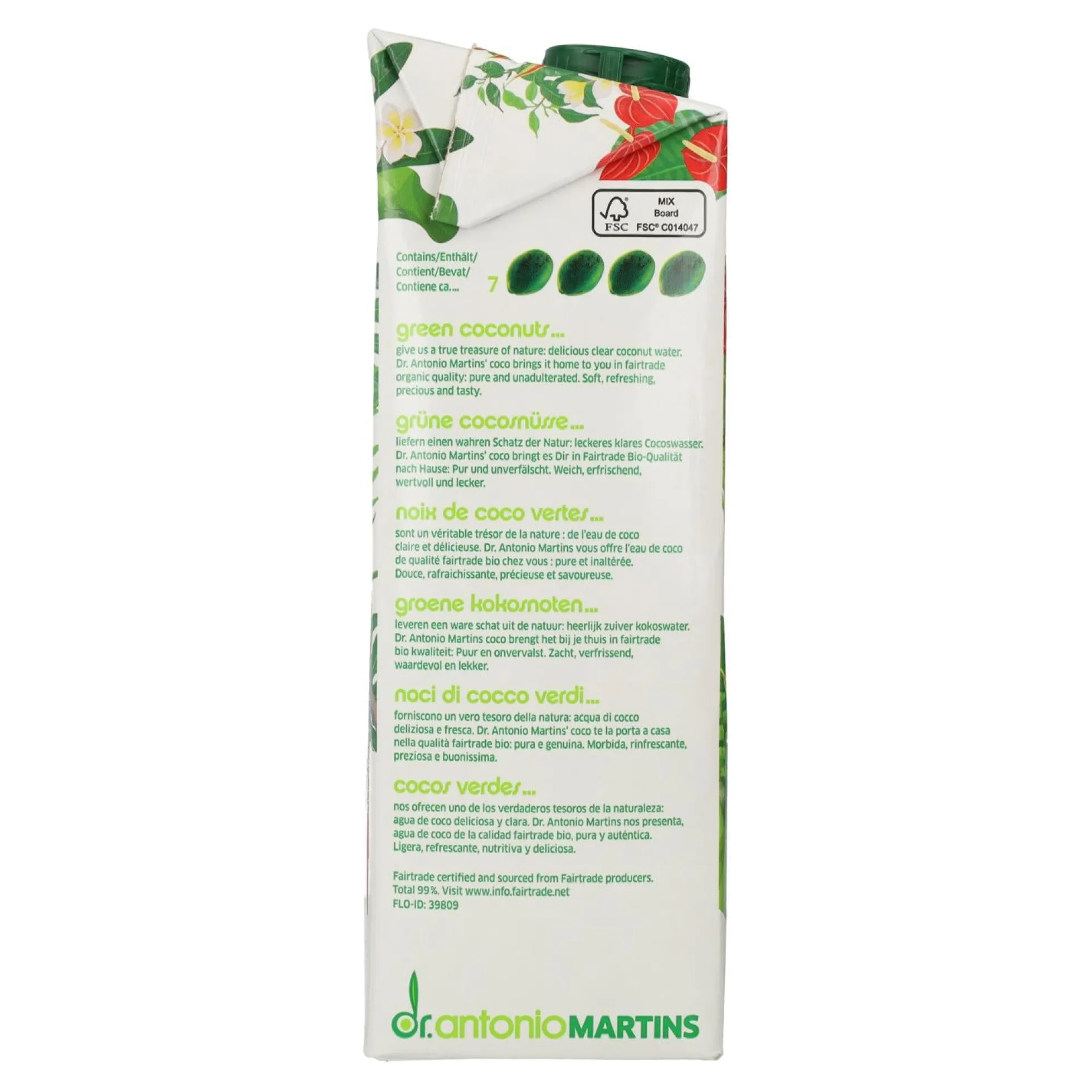 Bebida de Coco Maduro Pure Bio Dr. Martins 1L