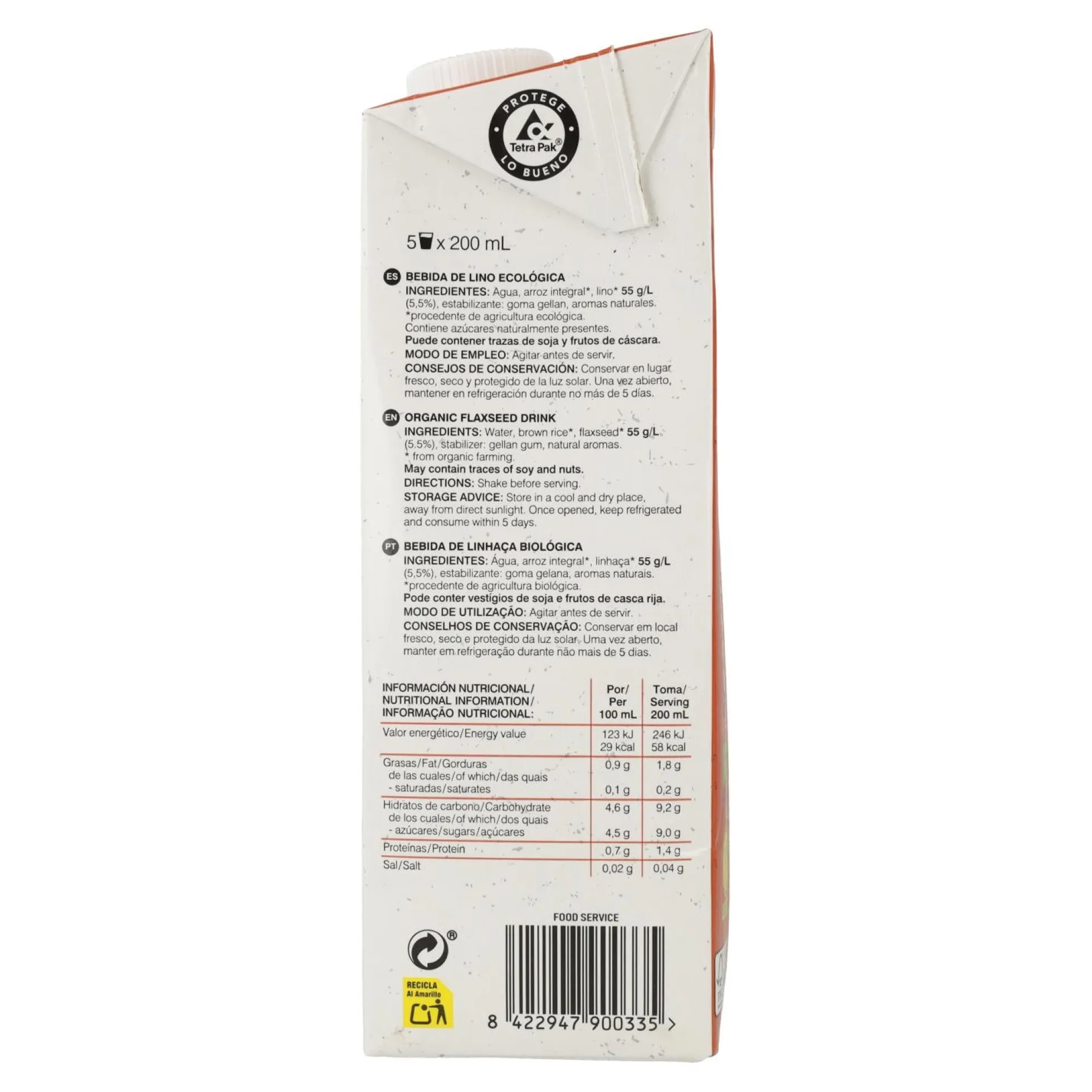 Bebida de Lino Soria Natural 1L