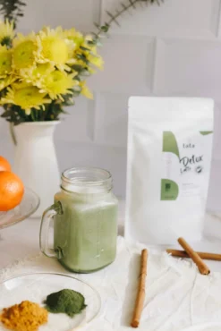 Bebida Detox Latte ecológica con chlorella, espirulina y matcha 100 g