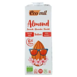 Bebida Vegetal de Almendra Natural sin azúcar BIO Ecomil 1 L