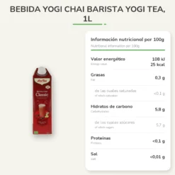 Bebida Yogi Chai Barista Yogi Tea, 1L