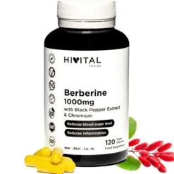 Berberina 1000 mg Hivital 120 cápsulas veganas