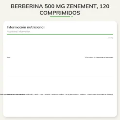 Berberina 500 mg Zenement, 120 comprimidos