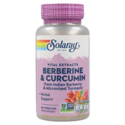 Berberine & Curcuma 600 Mg 60 Caps Solaray