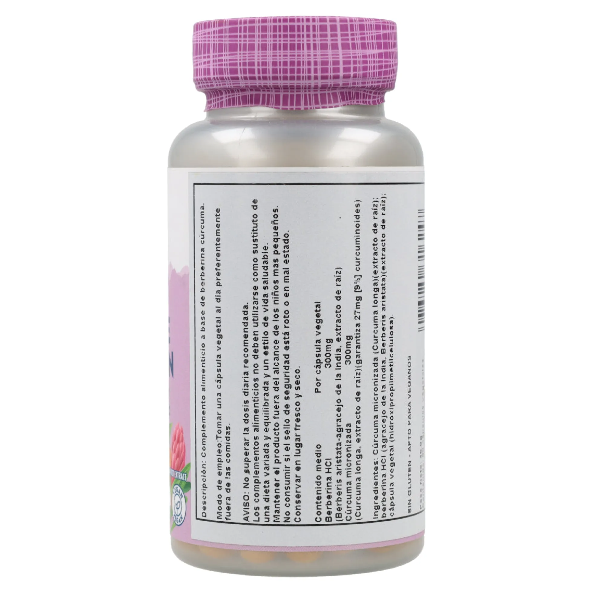 Berberine & Curcuma 600 Mg 60 Caps Solaray