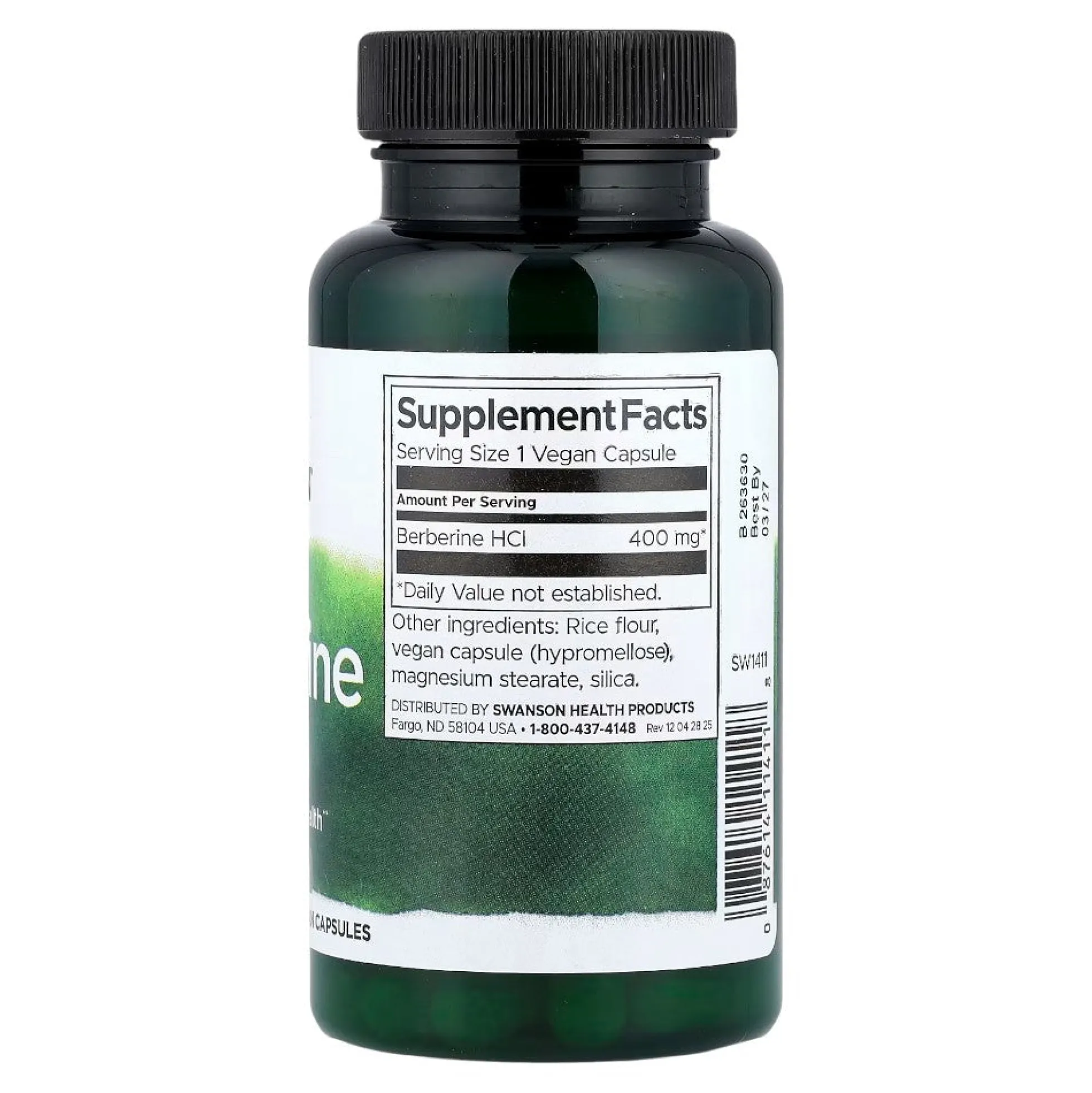 Berberine 400 Mg 60 Caps