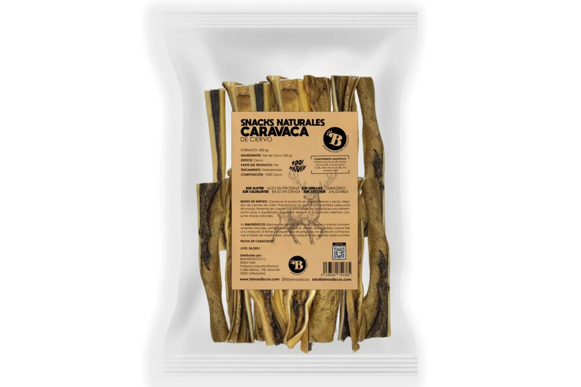 Bimordiscos Caravaca De Ciervo Para Perros. 100g