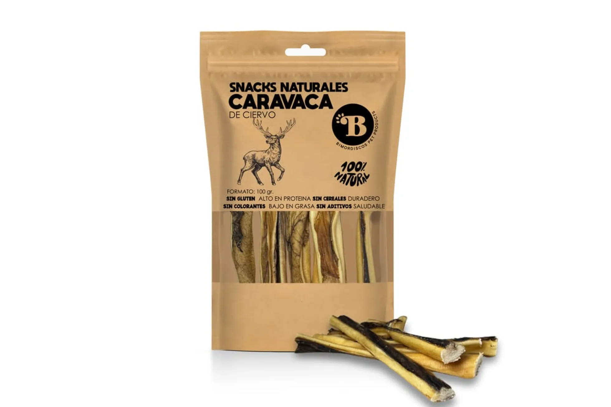 Bimordiscos Caravaca De Ciervo Para Perros. 100g