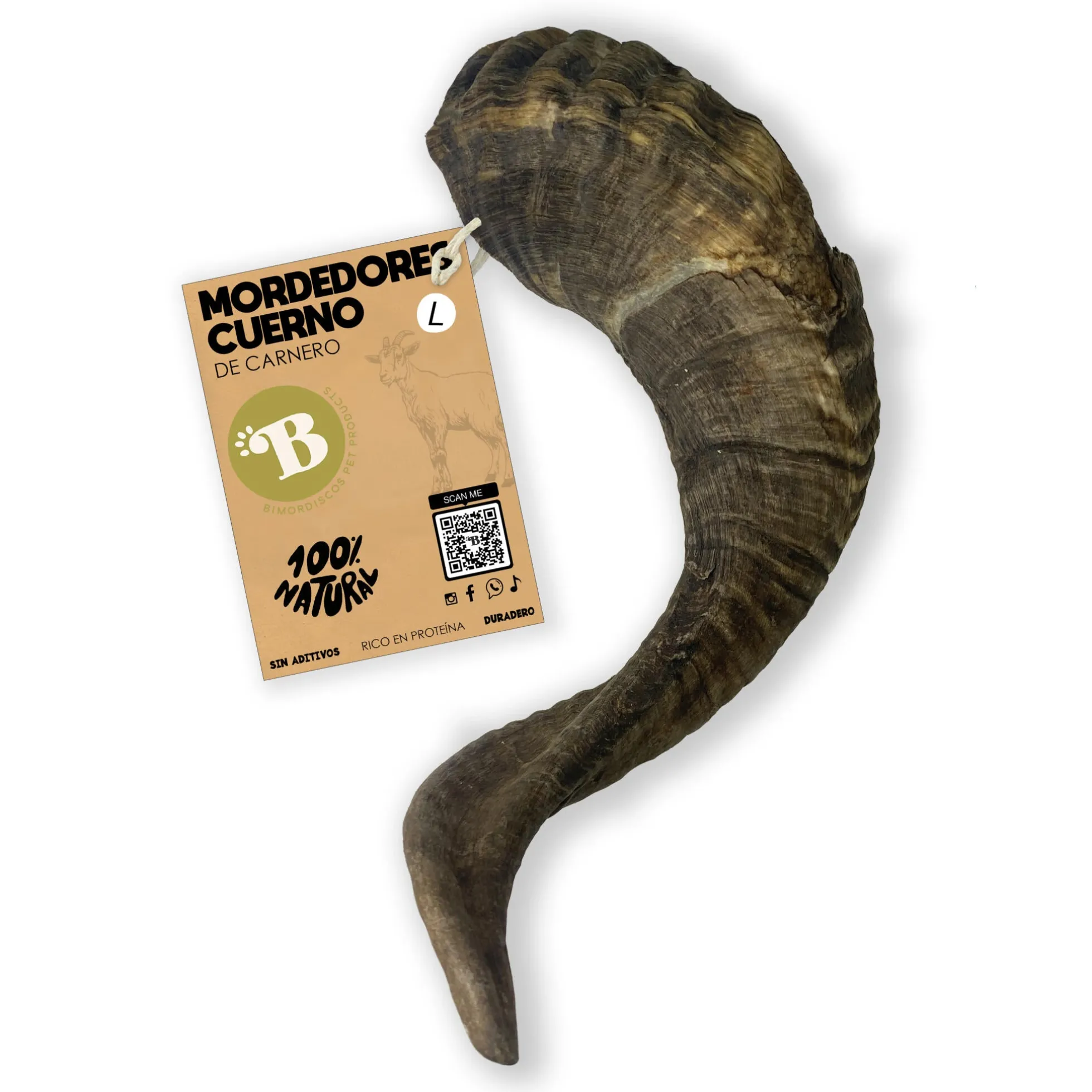 Bimordiscos Cuerno De Carnero Para Perros. M