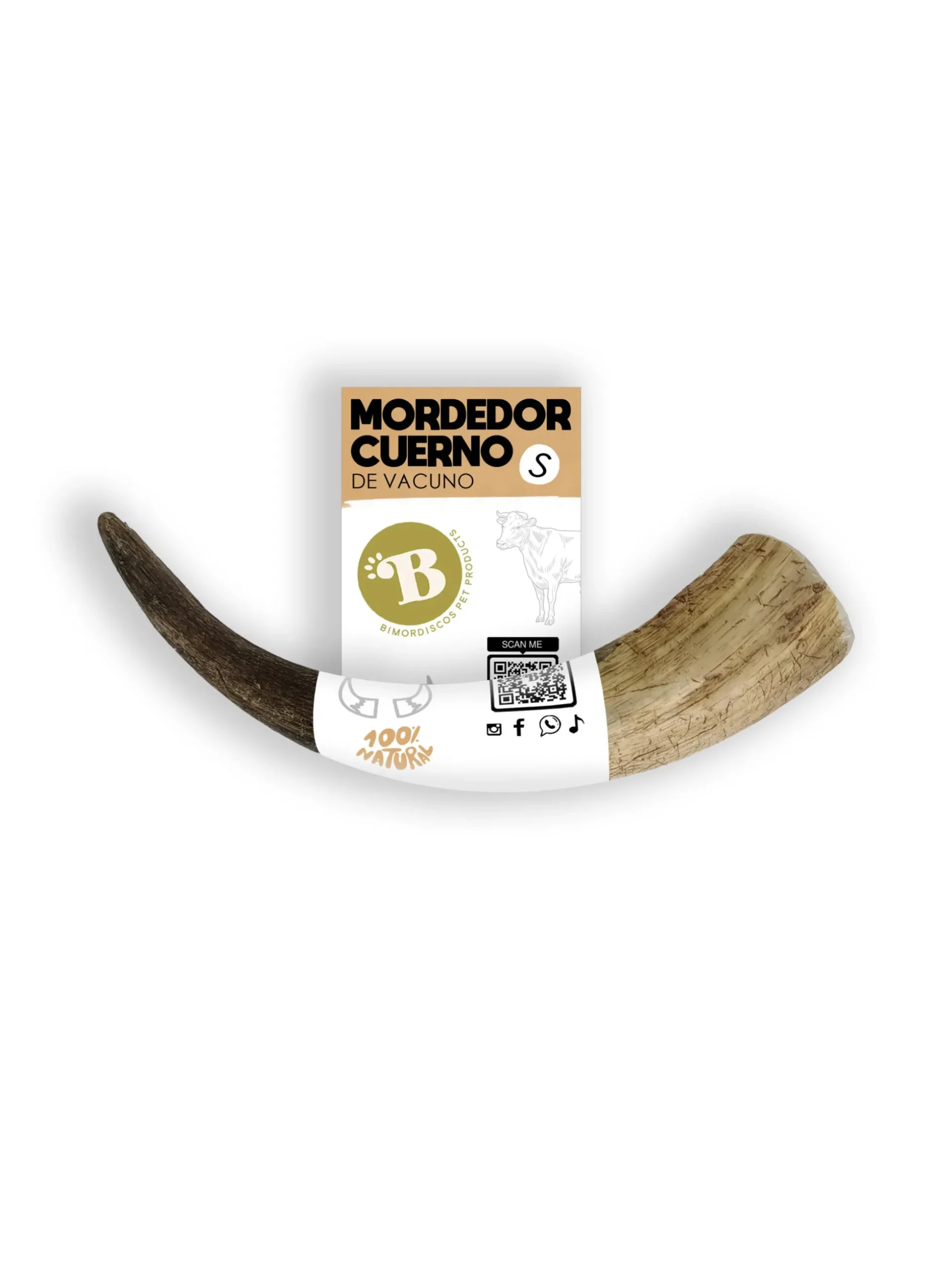 Bimordiscos Cuerno De Vaca / Toro Para Perros. S