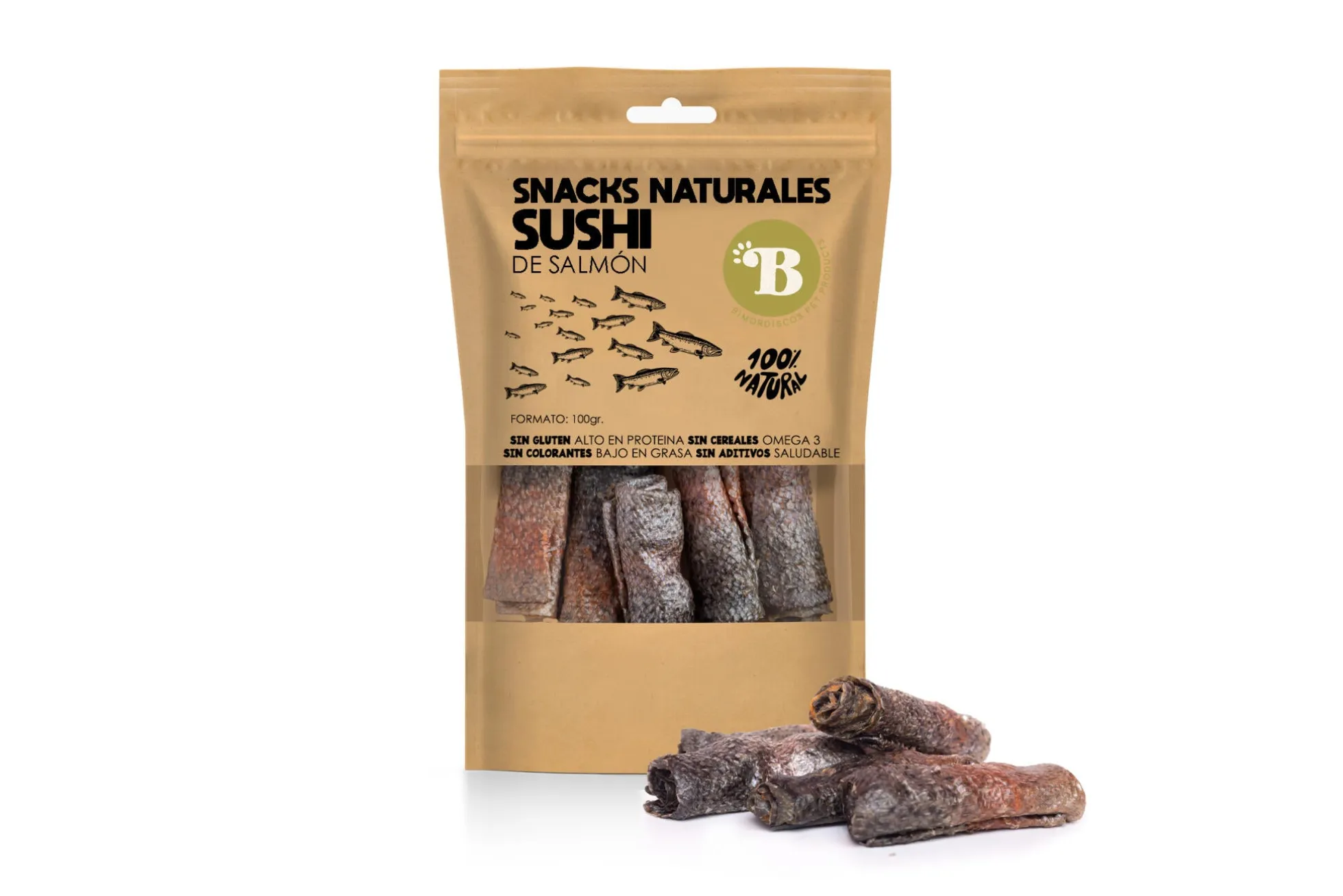 Bimordiscos Piel De Salmón Para Perros Y Gatos · 100g