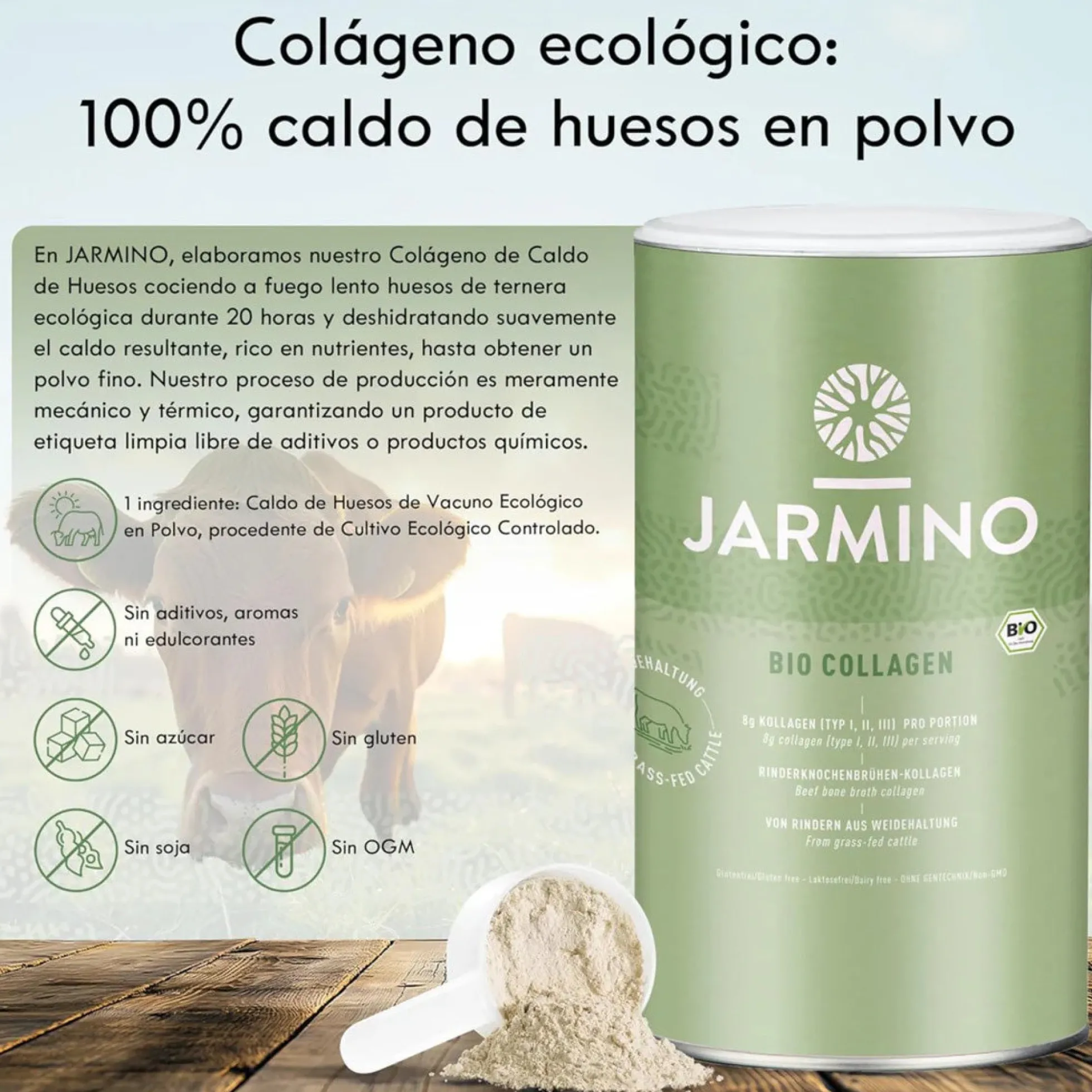 Bio Colágeno en Polvo Jarmino 300g
