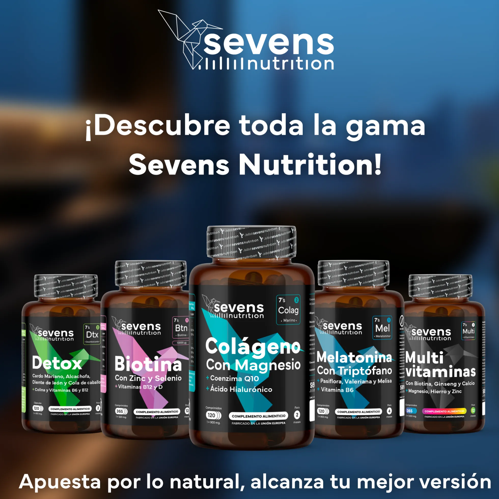Biotina 10.000 Mcg + Colágeno Marino Con Magnesio. Sevens Nutrition.cabello, Piel, Uñas Y Articulaciones