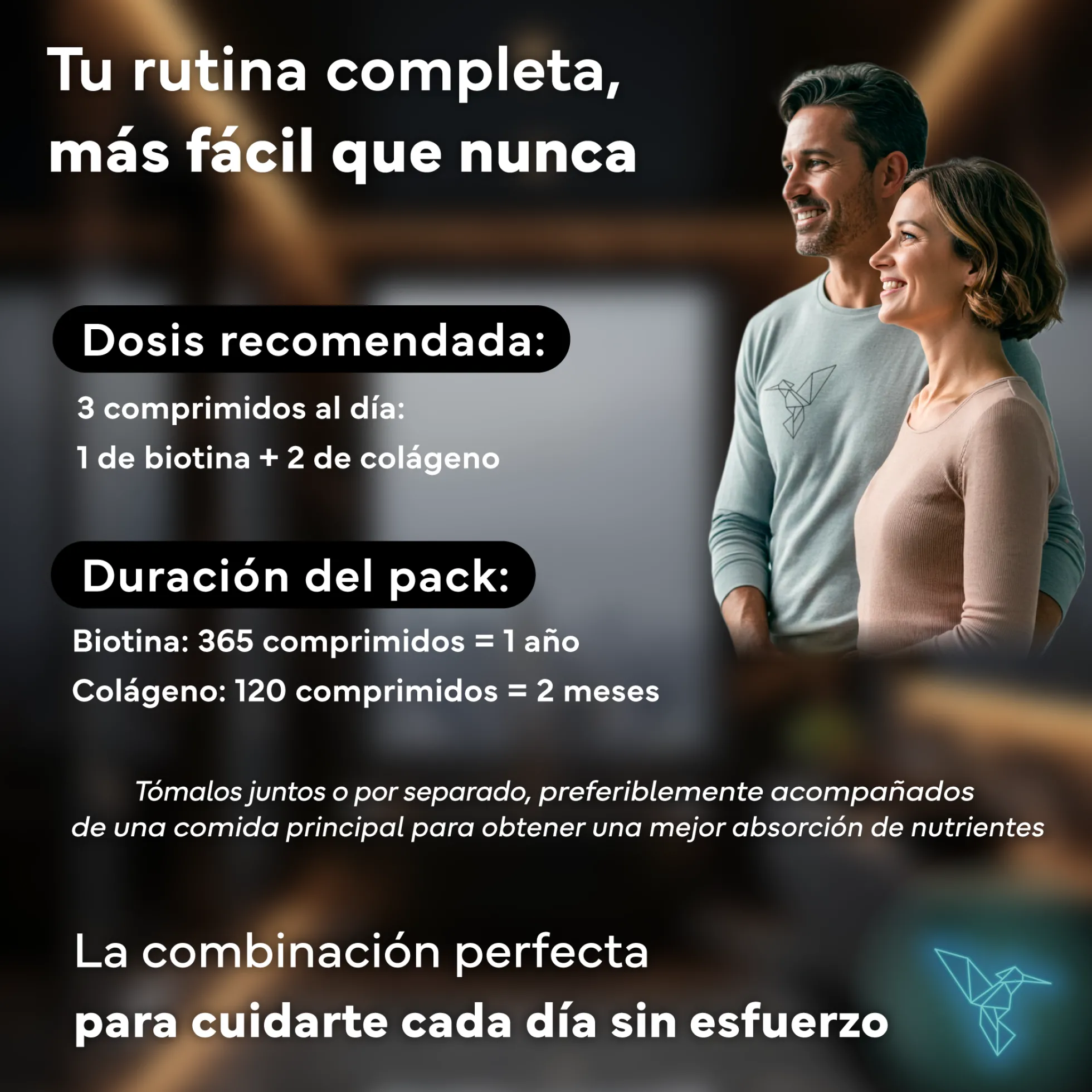 Biotina 10.000 Mcg + Colágeno Marino Con Magnesio. Sevens Nutrition.cabello, Piel, Uñas Y Articulaciones