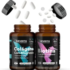 Biotina 10.000 Mcg + Colágeno Marino Con Magnesio. Sevens Nutrition.cabello, Piel, Uñas Y Articulaciones