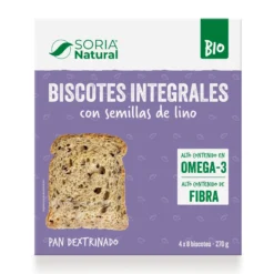 Biscotes integrales con semillas de lino SORIA NATURAL 270 g