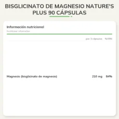 Bisglicinato de Magnesio Nature's Plus 90 cápsulas