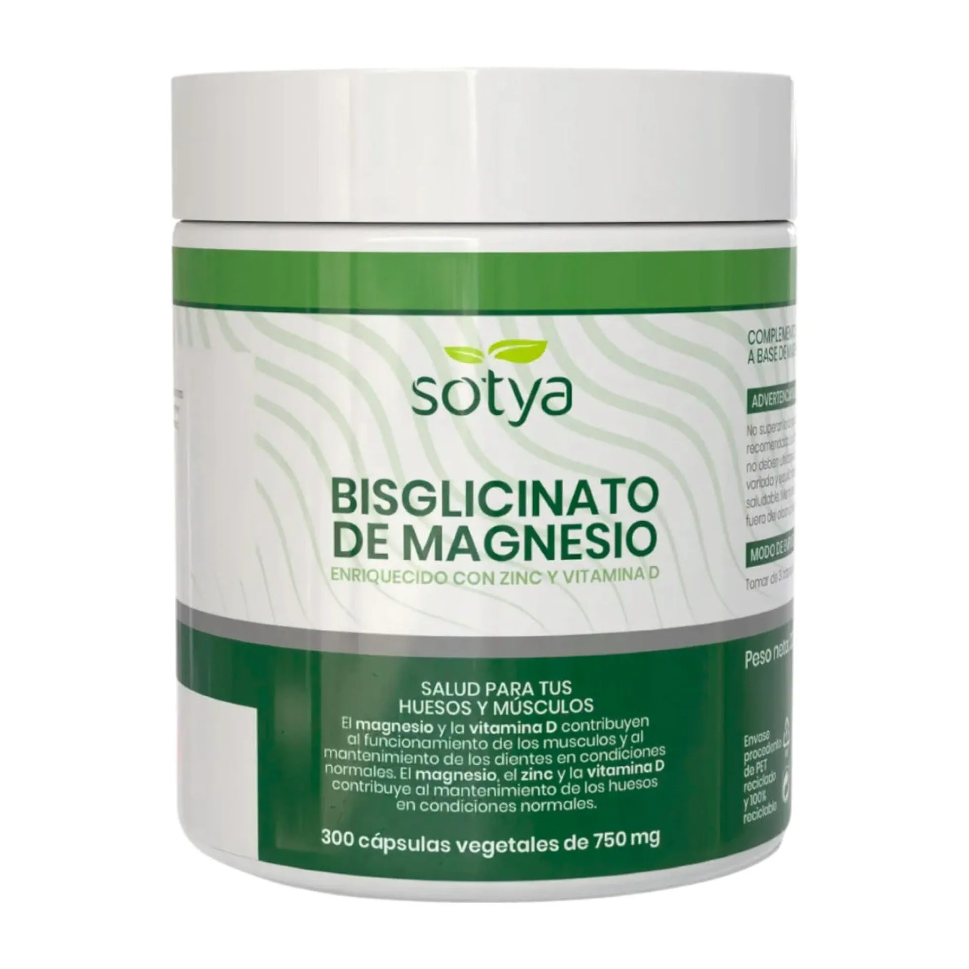Bisglicinato de magnesio, Sotya, 300 cápsulas