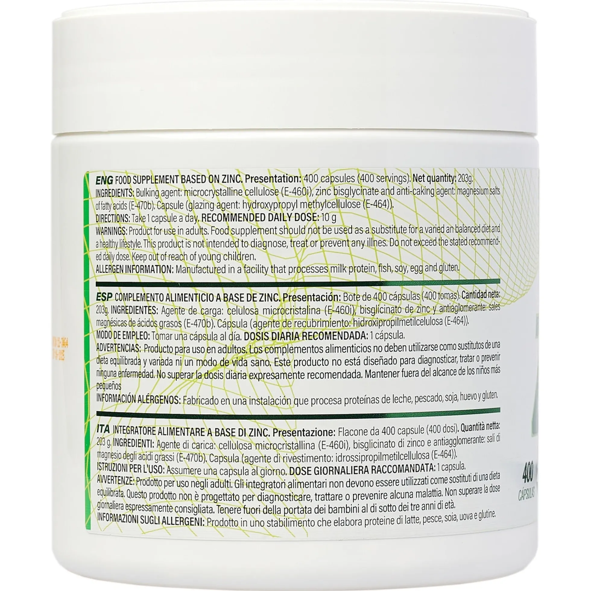 Bisglicinato De Zinc Efne (400 Caps)