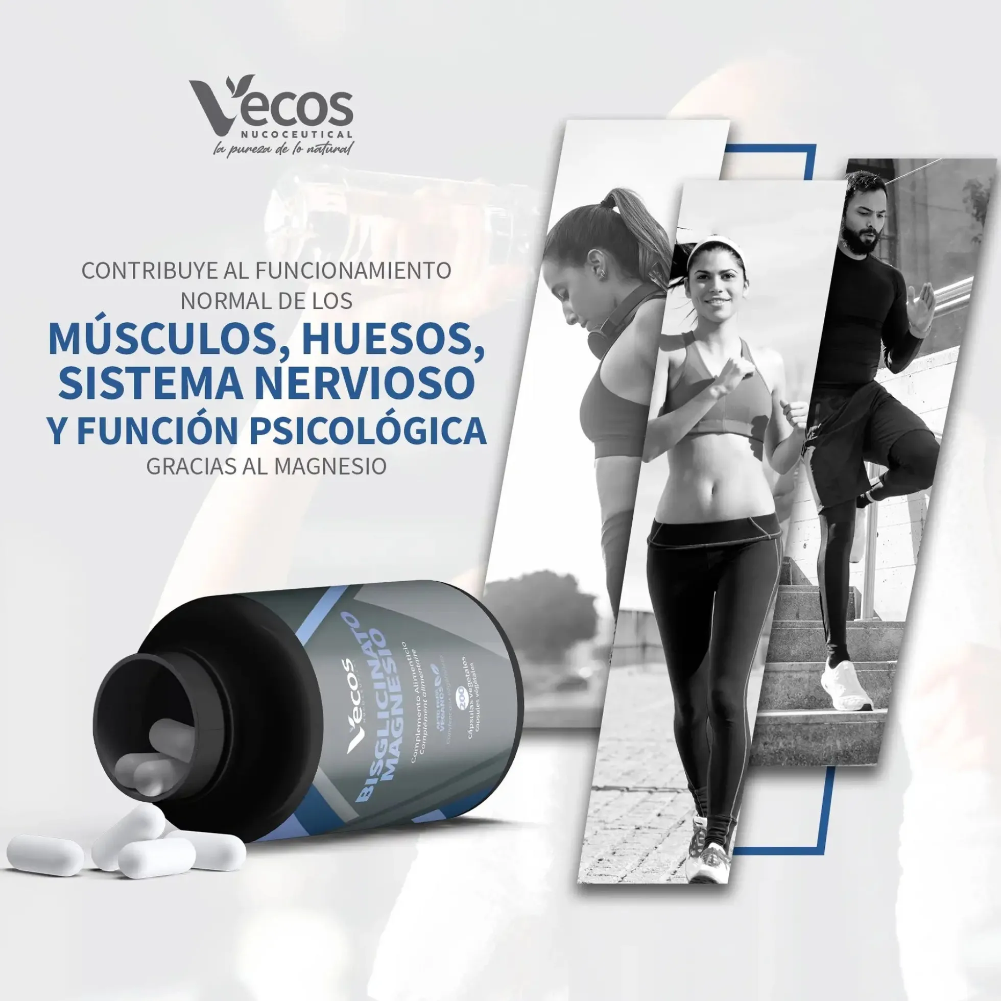 Bisglicinato magnesio Vecos 200 capsulas