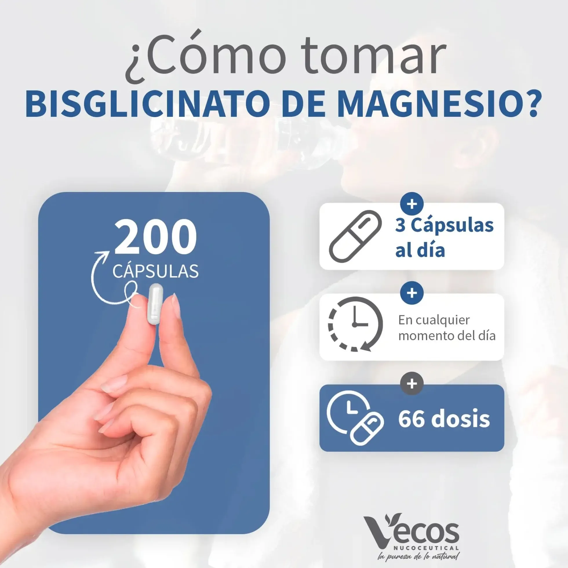 Bisglicinato magnesio Vecos 200 capsulas