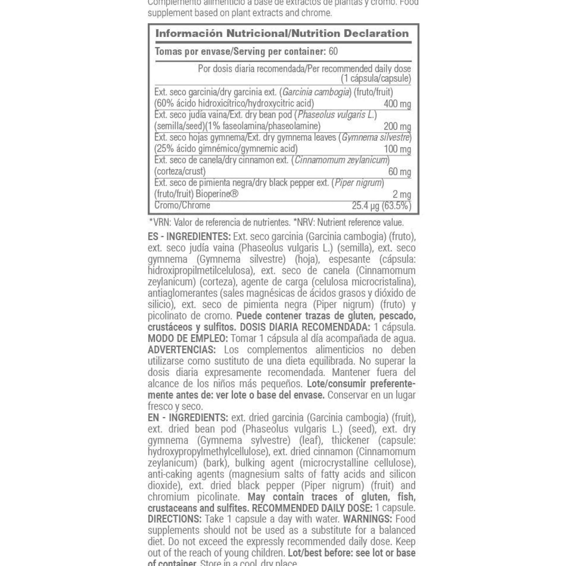 Blocker - 60 Cápsulas Vegetales - Ayuda A Perder Peso - Masmusculo