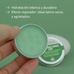 Bálsamo Labial con CBD Labnatur 15 ml | Hidrata, Repara y Protege | Cáñamo, Karité y Cera de Arroz